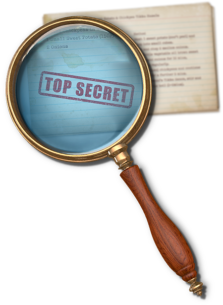 Magnifying Glass, highlighting Top Secret message